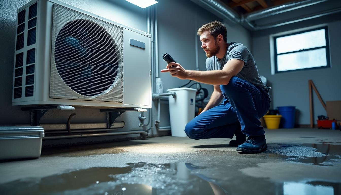 découvrez les étapes essentielles à suivre en cas de flaque d'eau sous votre pompe à chaleur air-eau intérieure pour assurer son bon fonctionnement et éviter les dégâts.