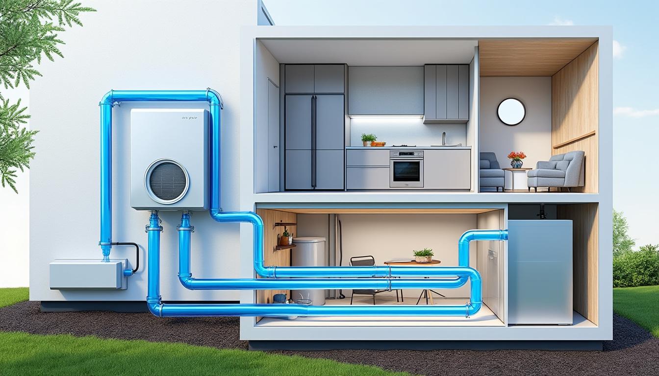 découvrez notre guide complet avec schéma d'installation d'une pompe à chaleur air eau, incluant des conseils pratiques pour optimiser votre chauffage et réduire votre consommation d'énergie.